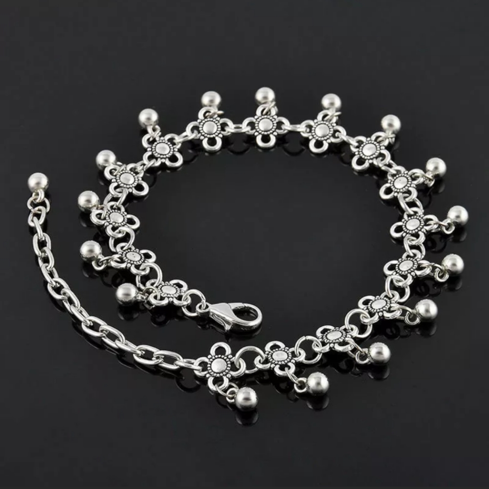 Anklet beaded and floral - Picture 7 of 8